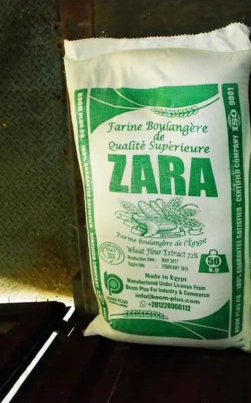 Bread Wheat Flour 50 kg T55 Zara Brand Flour Made in Egypt Atta Chakki for All Purpose