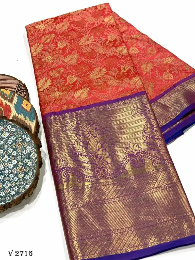 Pure Banarasi Silk Saree in Pure Zari Weaving With Banarasi Blouse Piece