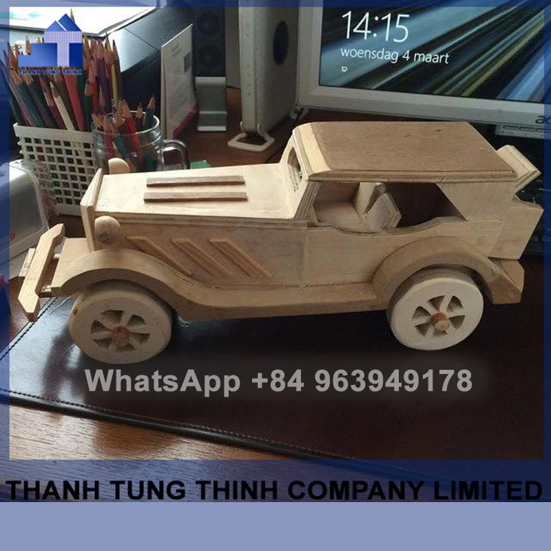 Unfinished wooden Tractor toy Made Of Wood for Wholesale WhatsApp: +84 961005832
