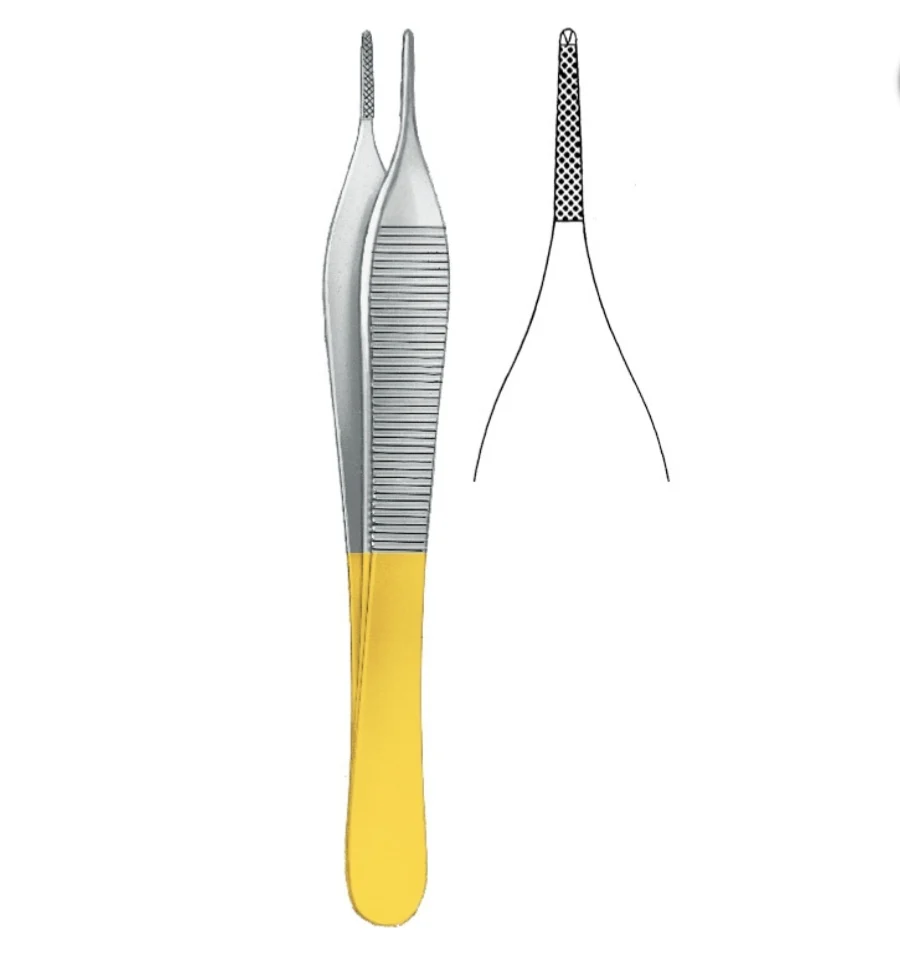 
Surgical Adson Intestinal grasping forceps, 1x2 teeth,12 c m,T C Surgical Instruments Surgical Surgery 