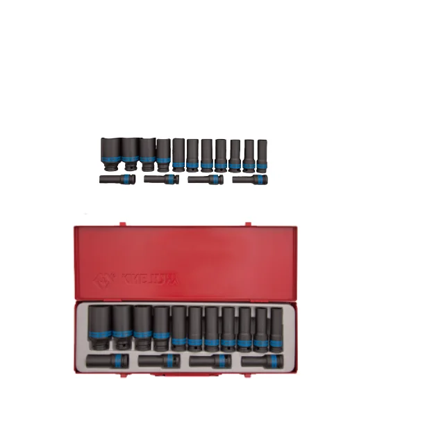 KING TONY Professional 15 PCS 1/2 Hex Impact Socket Set Taiwan Hand Tool 4415MP