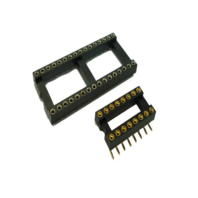 manufacturer  2.54mm dip ic socket round sip ic socket pitch 1.778mm socket ic 48 pin connector 64 pin smd