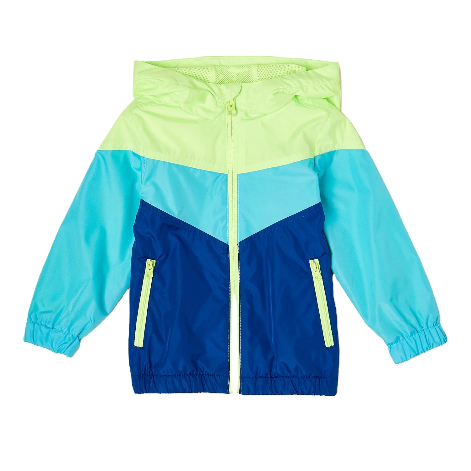 custom made toddlers size color block anorak coaches jacket/ kids windbreaker jacket