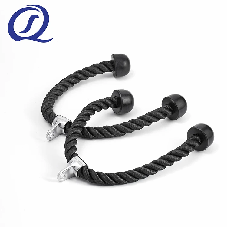 Hot Sale Gym Machine Accessory Nylon Double Grip Tricep Rope