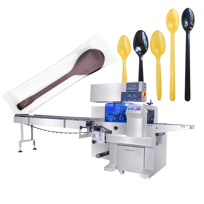 Chinese manufacturers sandwich packaging  steel cutlery packing machine for frozen products