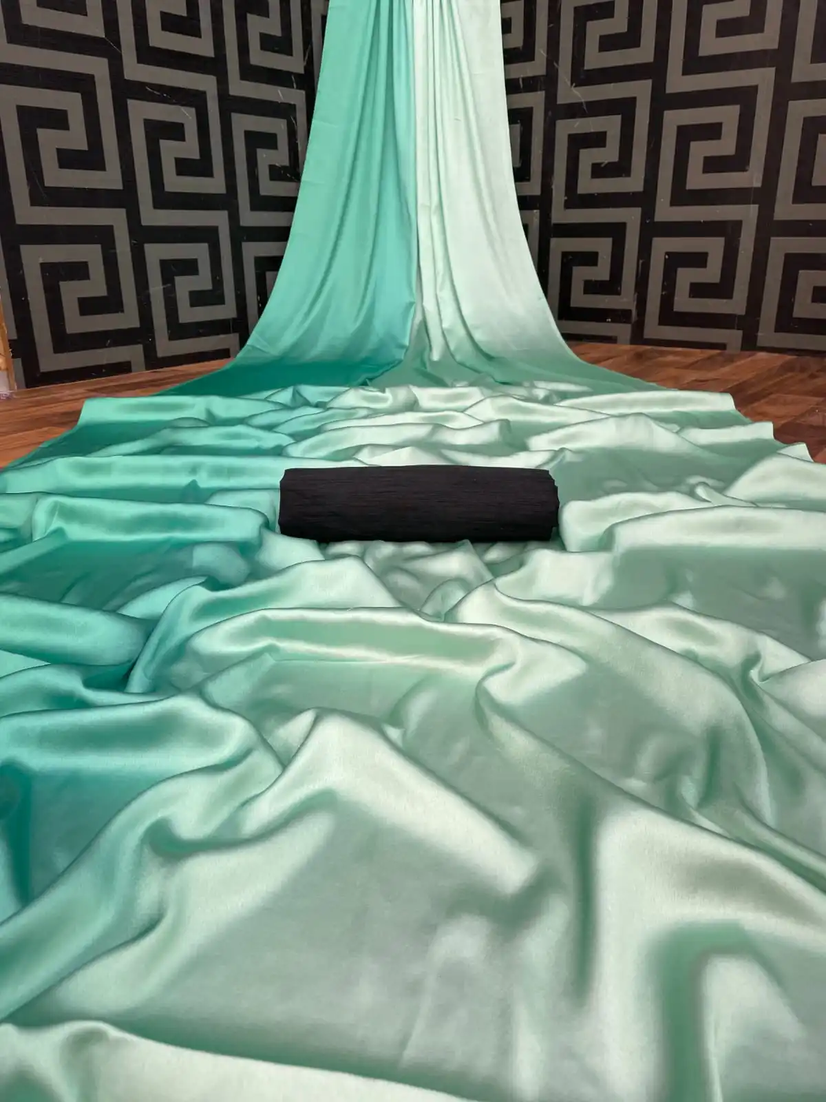 Satin Silk designer saree Indian Fabric Silk Sari Handmade Wholesale Ethnic Collection Traditional Vintage Pure Silk saree