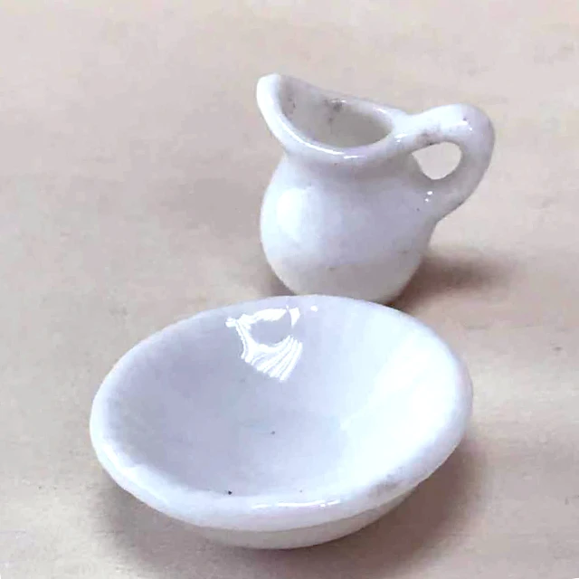 Miniatures Accessories White Syrup Cup and Plate Set for Coffee for Children DIY