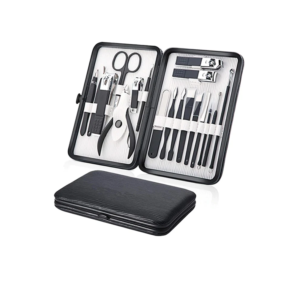 
18 шт покрытые серебром маникюр педикюр набор кусачки для ногтей Ножницы Набор фрез/набор для ухода за ногтями/ногтевой инструментный комплект 