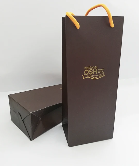 
Бумажные пакеты высокого качества с индивидуальным принтом вина/подарка/сумки для покупок 