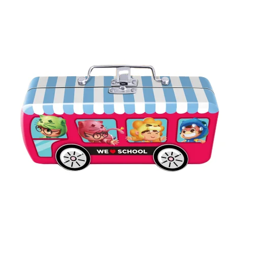 
Girl design New school bus penpencil case New design of cartoon artwork pen case 