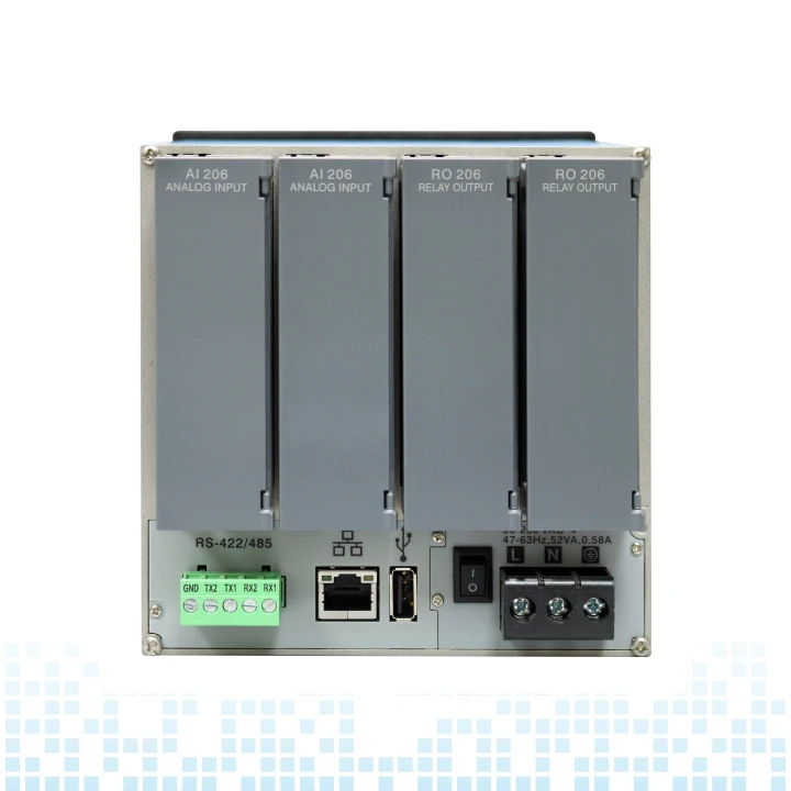 
High Accuracy 6 Channels universal paperless recorder with 90~250 VAC, 50/60 Hz, Math, Basic Software 