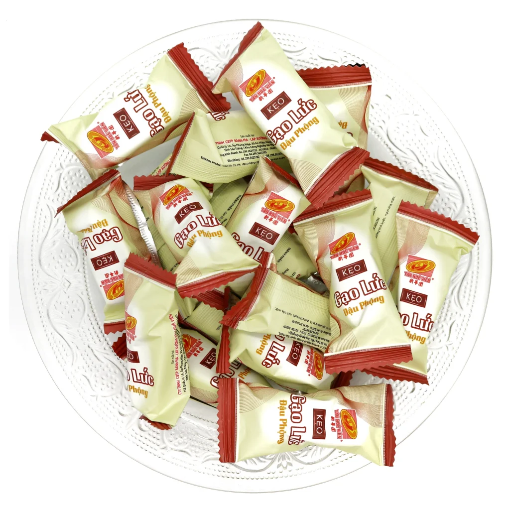  Качественный вьетнамский производитель Bich Chi коричневый рис арахисовые конфеты 200 г из Вьетнама