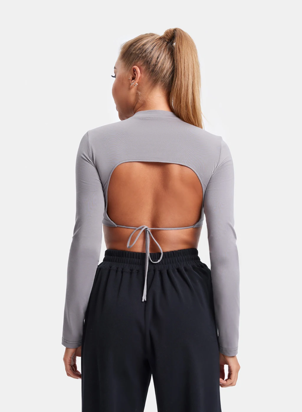 New Summer Hot Crop top Half shirt for women Blouse Long sleeve Spandex Lycra Gym fitness Wear Ladies sexy sweatshirt