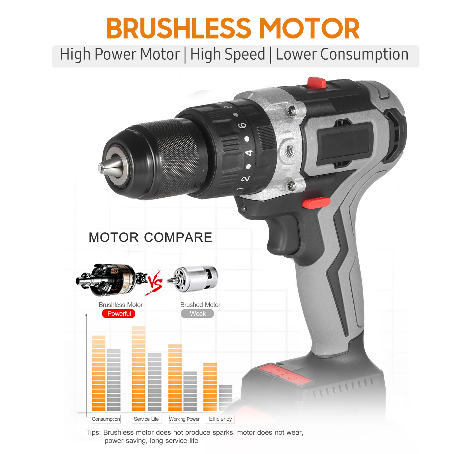 Wholesale Powerful Cordless Drill Driver 21V 6.0A Batteries 200N.m Variable Speed Screwdriver Power Impact Hammer Drill