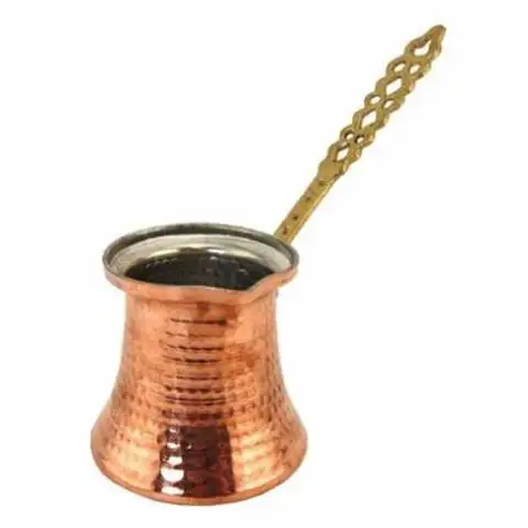 Arabic Coffee Planter Hammered Design Pure Copper Turkish Coffee Pots For Luxury Hotel Kitchenware Espresso Supplies
