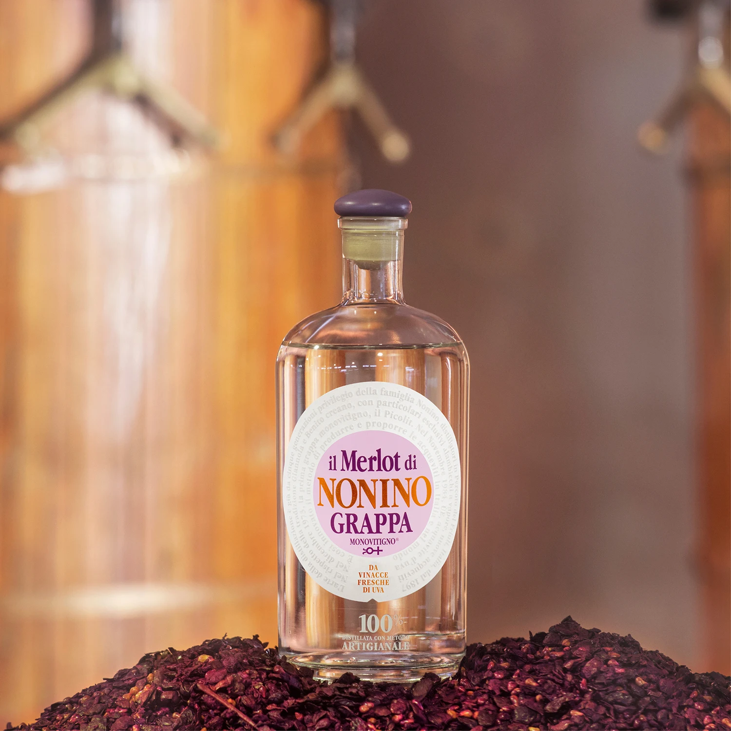  Итальянское белое виски высокого качества OEM Grappa Nonino Monovitigno Merlot 700