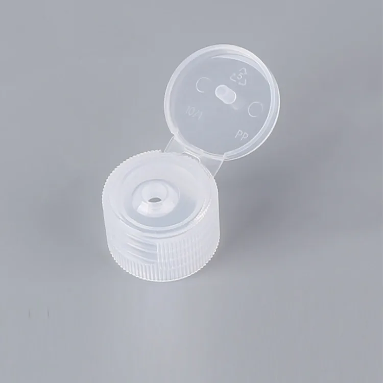 
European Warehouse Ready to Ship 24/410 Shampoo Flip Top Bottle Cap 24/410 White Clear Screw Plastic Flip Top Cap 