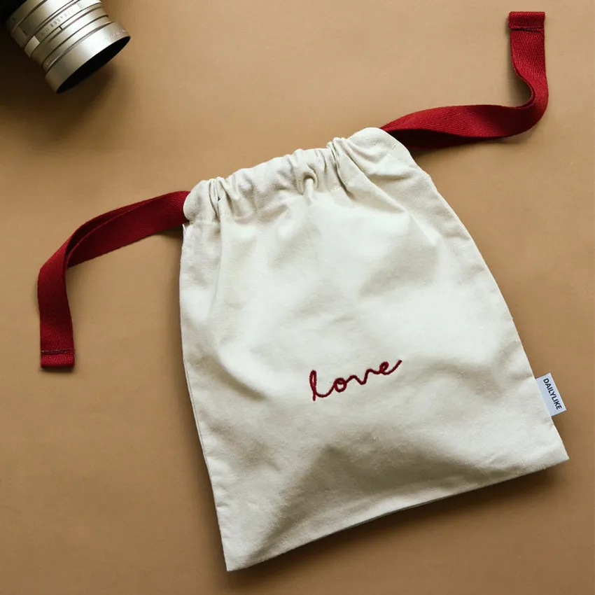 Custom Logo Printed cotton bag drawstring iron on Custom Logo organic cotton mesh bag recycle bag cotton