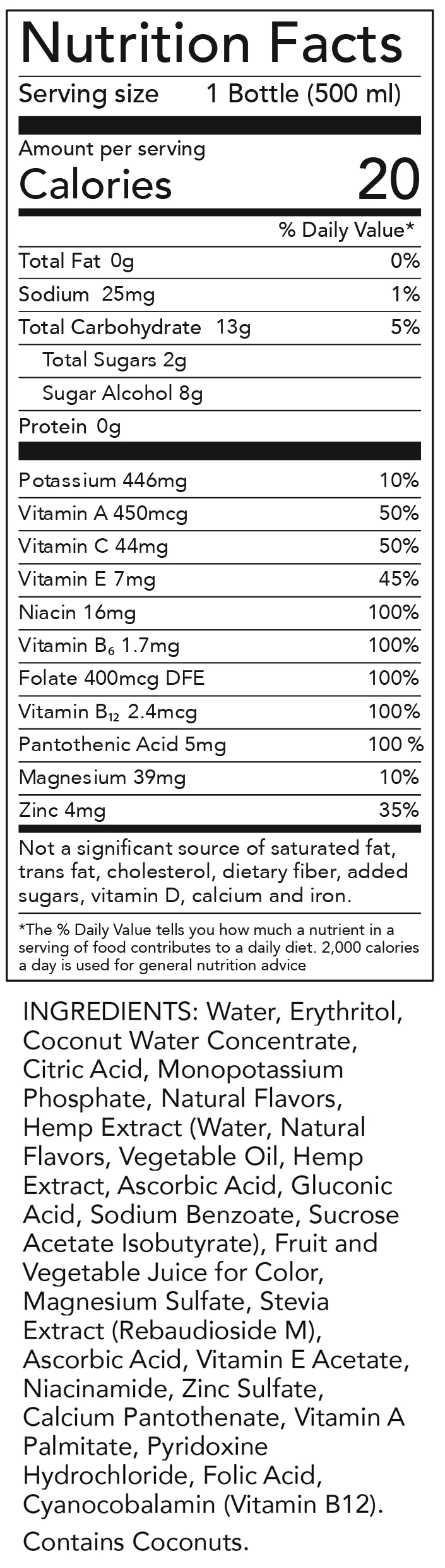 DEFY восстанавливающая CBD бутылка для образцов без Cbd глютена искусственных цветов 6pk/ 16.9Z
