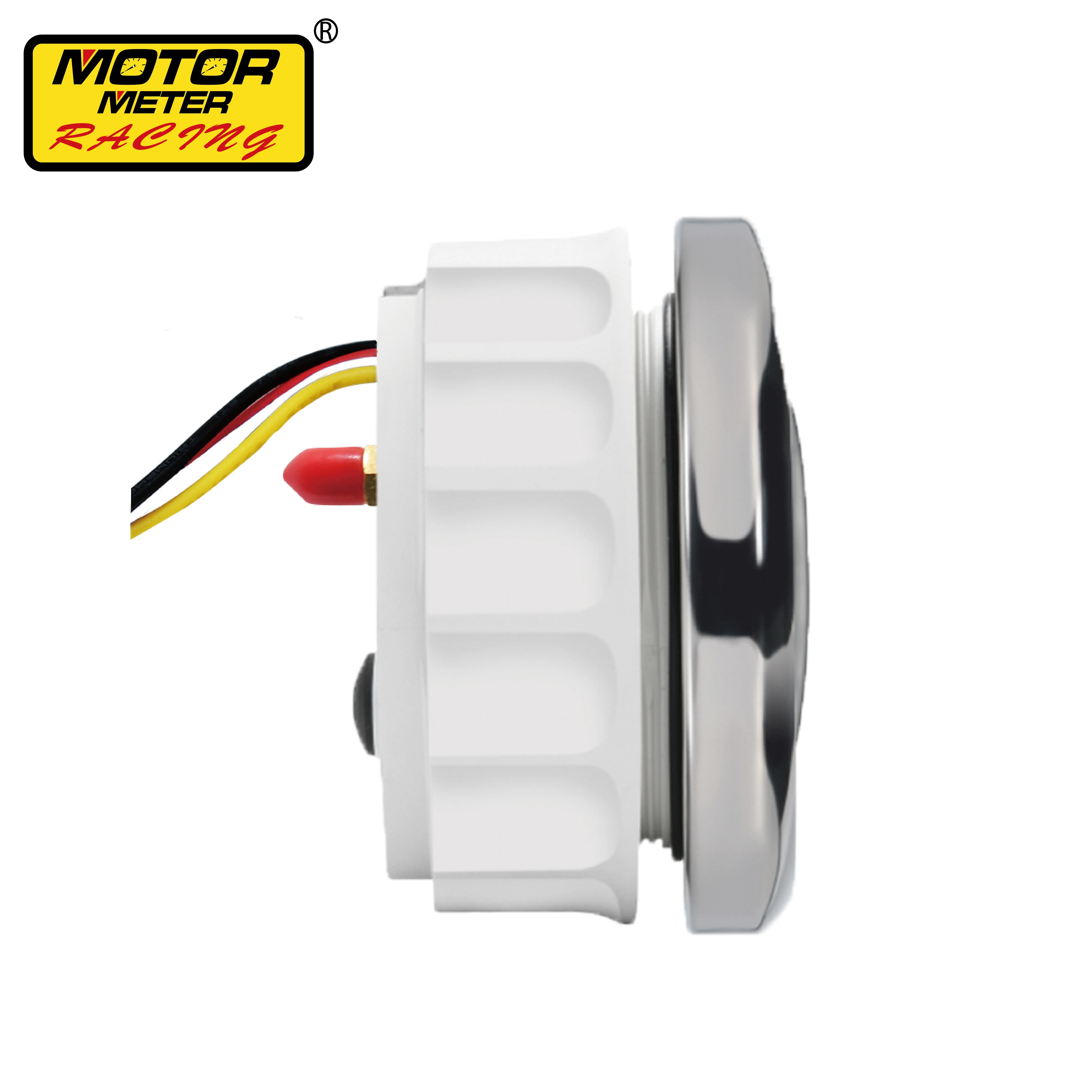 85mm White Faceplate 316 Stainless Steel Rim Analog Electrical 220KMH Speedometer With Odometer For Automobile