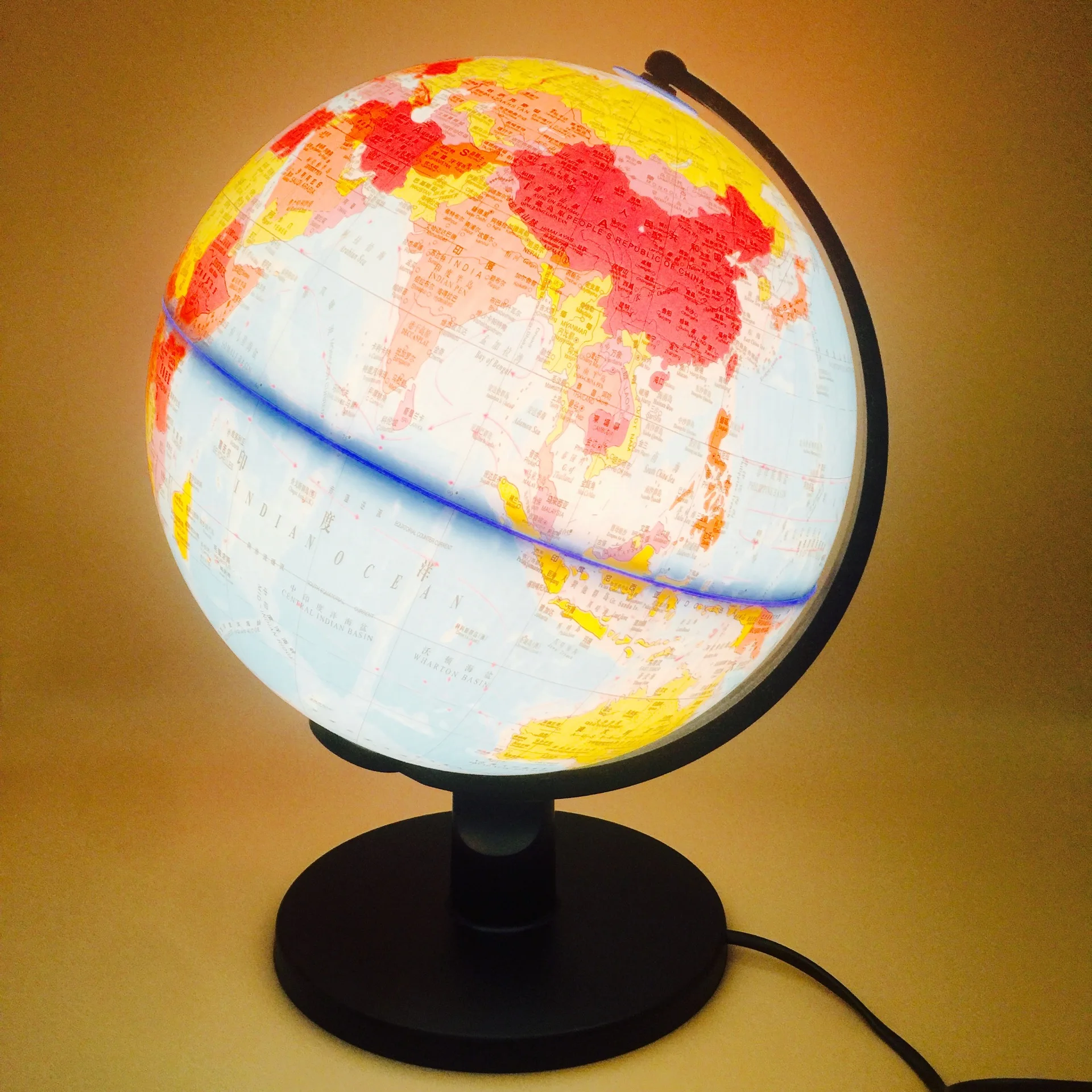 LED Table Lamp Desk Night Light World Globe Map Lamp with Stand for Children  Educational Interactive Astronomy Geography