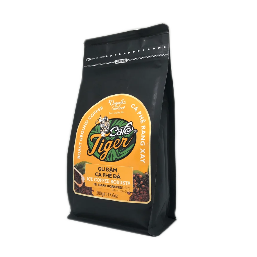Wholesale BITTER 500GR Coffee CAFE TIGER - ICE COFFEE ROBUSTA - MI DARK ROASTED - ROAST AND GROUND from Vietnam