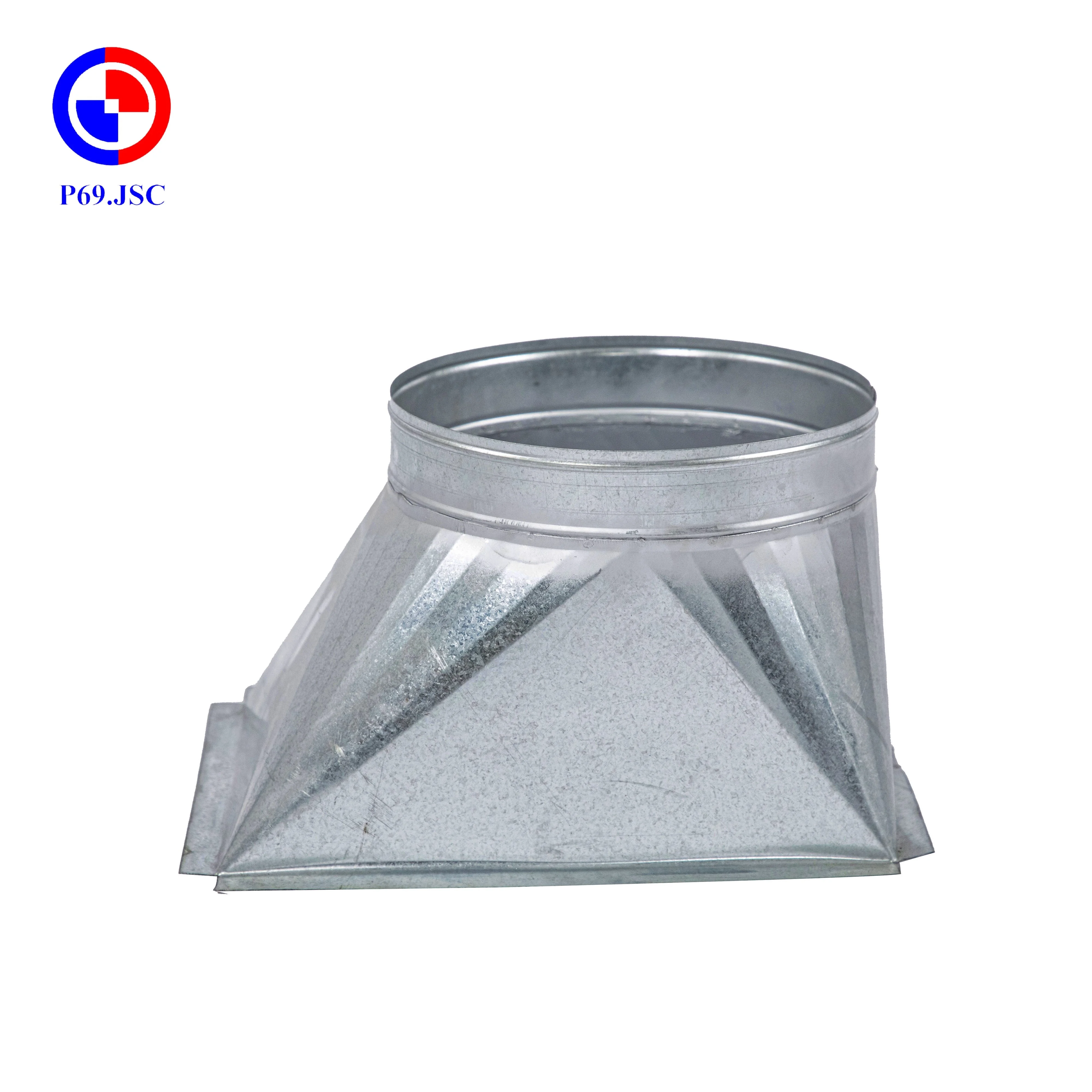 READY TO SHIP Supply Air High Quality Ventilation system Galvanize steel ECCENTRIC REDUCER (Square Duct) Office Flexible duct