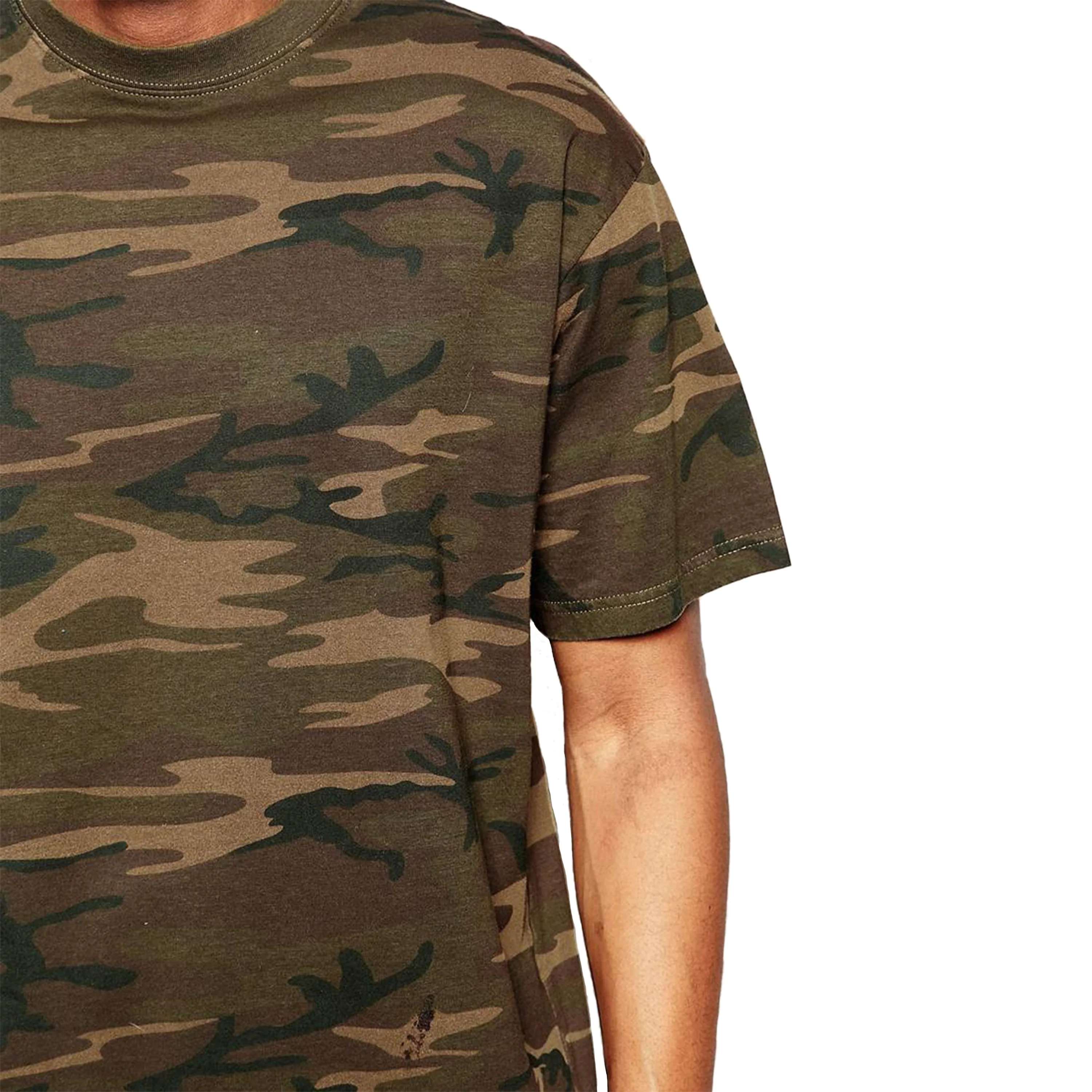 Comfortable supper cotton round neck regular shape customized all over kemo printed men t shirt man clothing wholesales BD