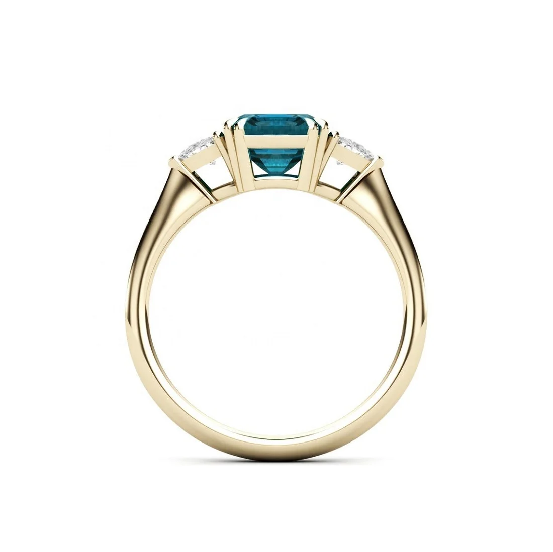 925 Sterling Silver Beautiful Emerald Cut London Blue Topaz Stone Engagement Rings Jewelry for Girls Shop Now at Wholesale Price
