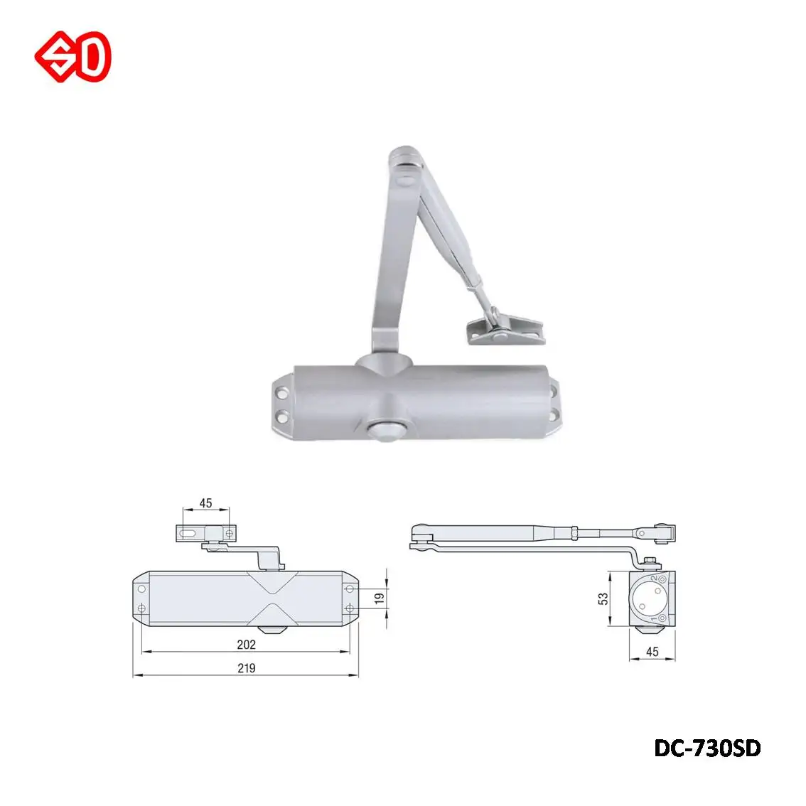 automatic heavy duty hydraulic floor spring door closer