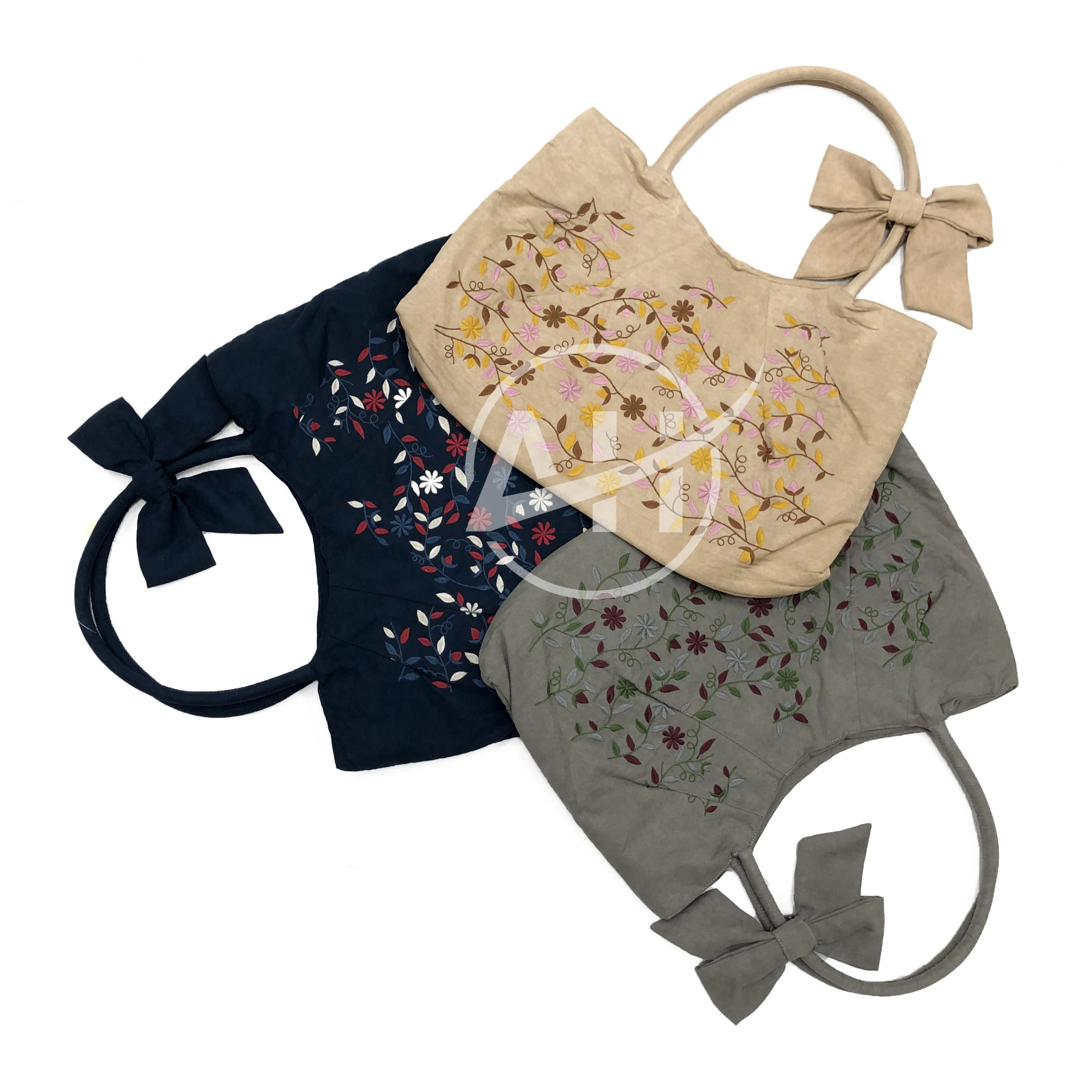 Mandala Embroidery Tangle Patterns Embroidery Suede Shoulder Bag, Handmade bags Chain Stitch Women Bags