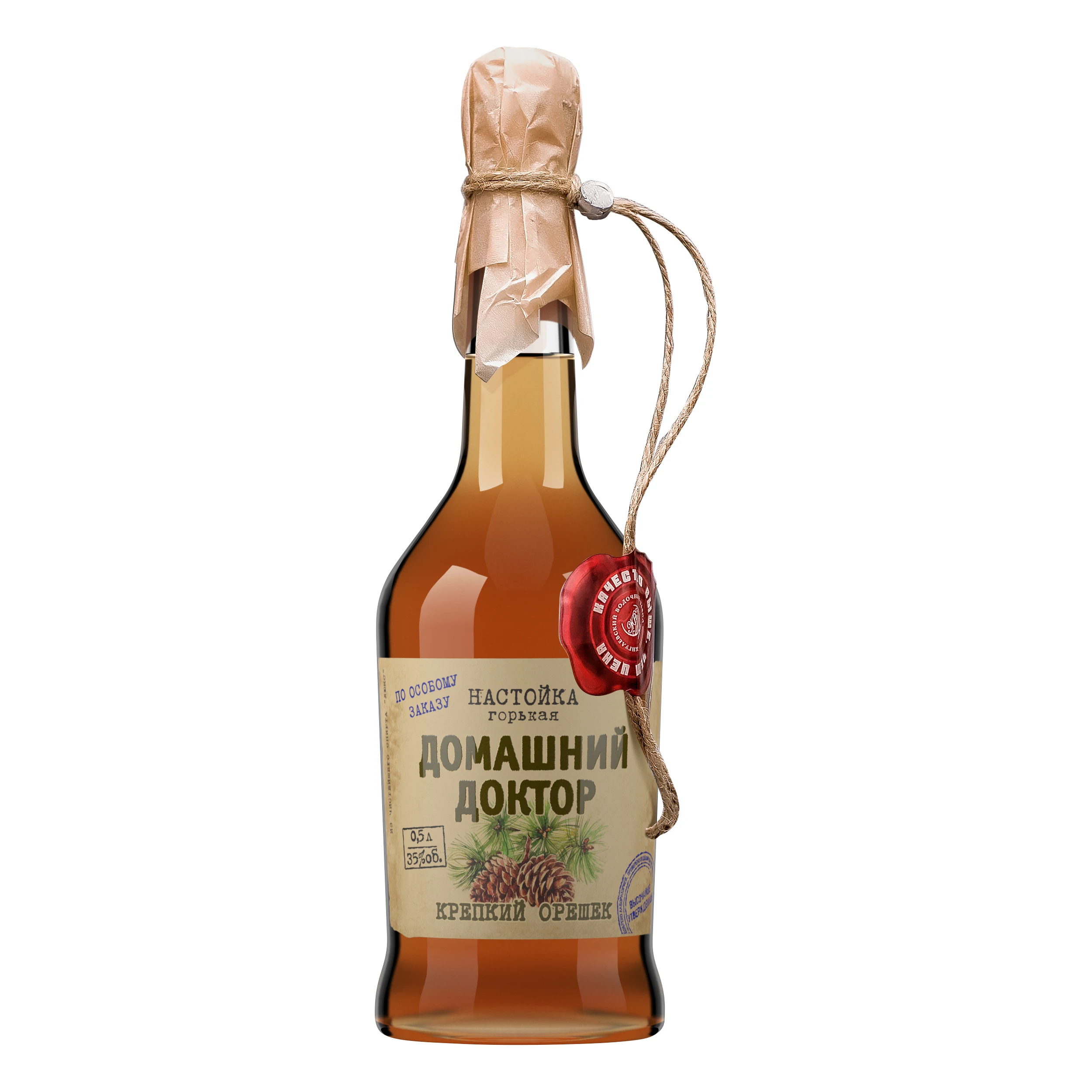 Спиртовой напиток ликер 35% 500 мл кедровая настойка семейного врача без искусственных цветов и запахов ликер