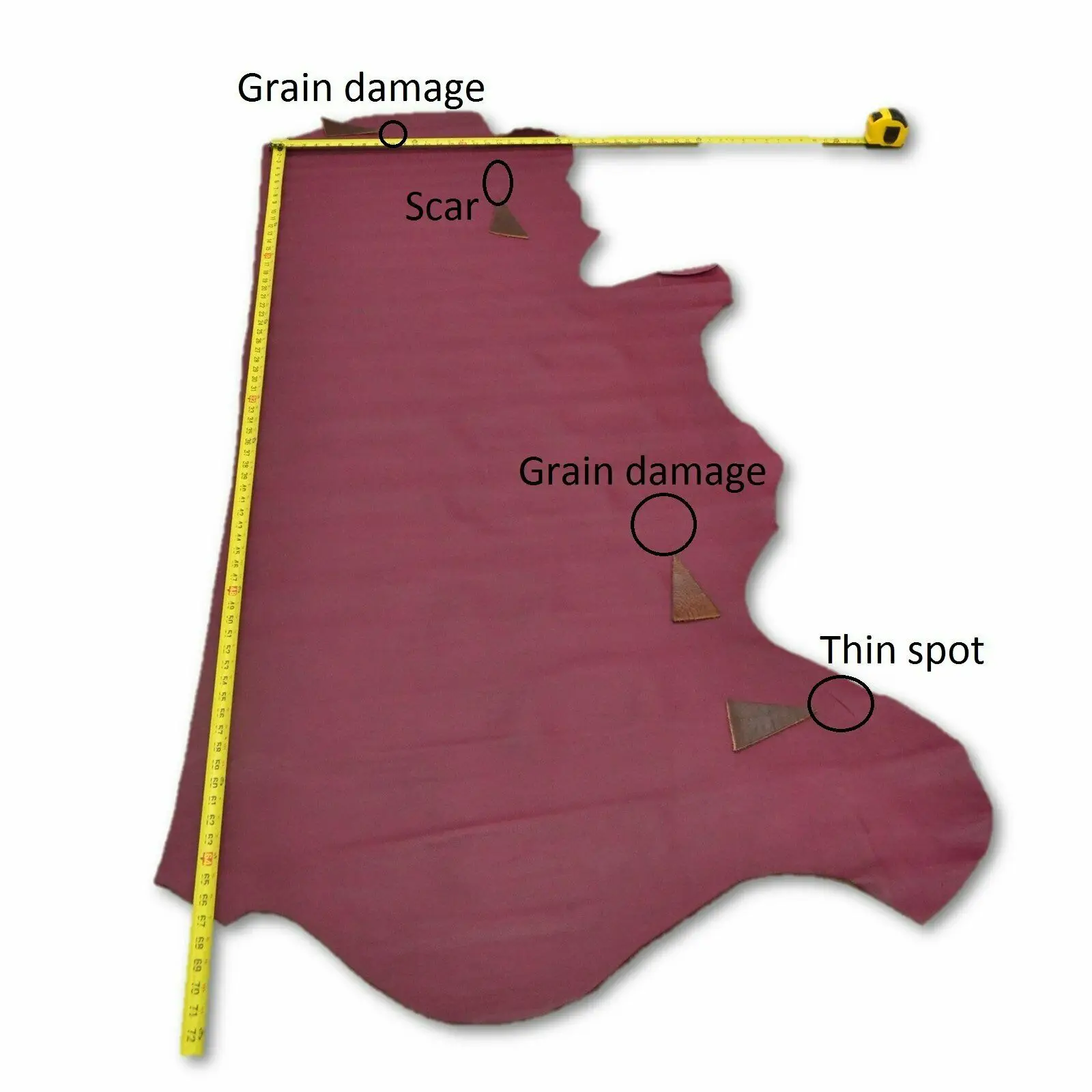 
Fashion Leather Cow Hide 14.2 SF Mulled Wine 3-3 12 oz Embossed 