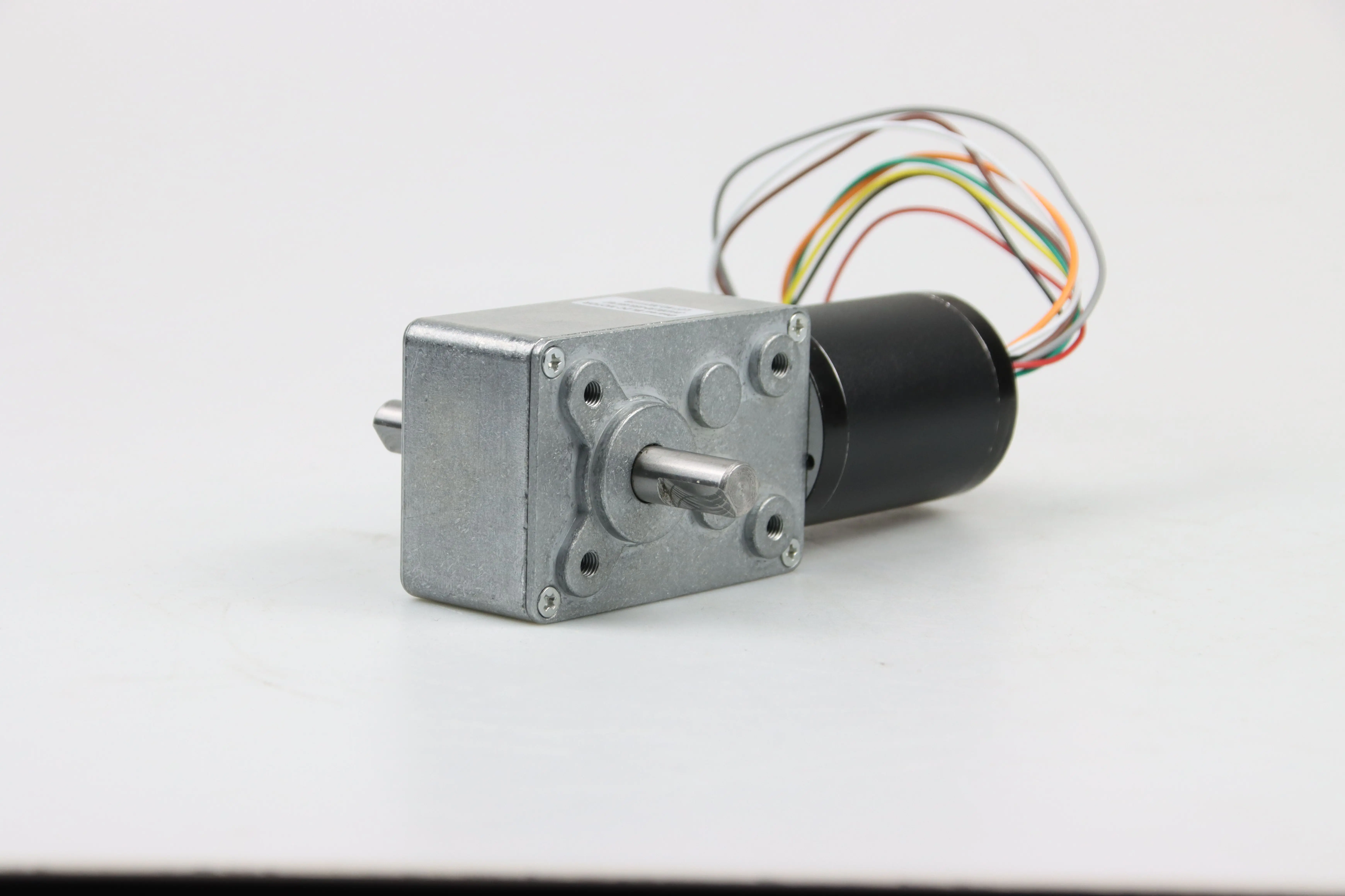 Customized 42mm 8 Poles 24V 3rpm BLDC Motor With Worm Gear for motion applications