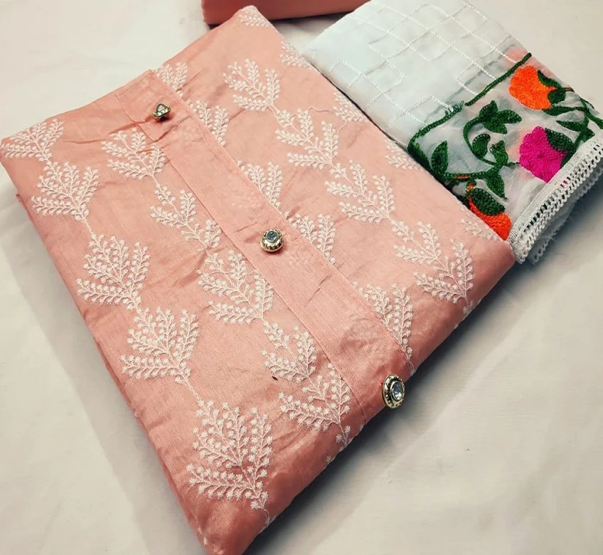 cotton salwar kameez with latest design embroidery work with cheap price