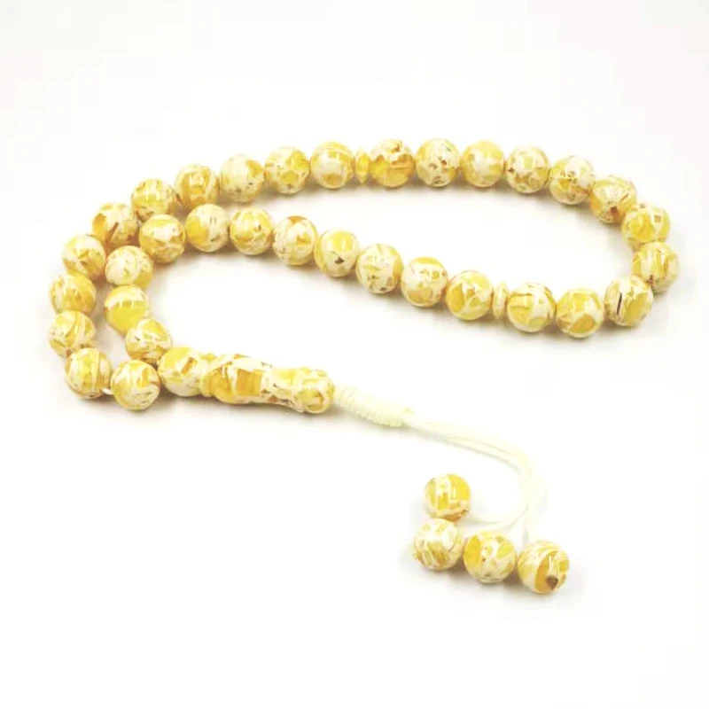 
Ароматные бусины Tasbih янтарного и желтого цвета из смолы misbaha, исламские 33 молитвенные бусины Mulsim, ароматические браслеты, арабские модные аксессуары 