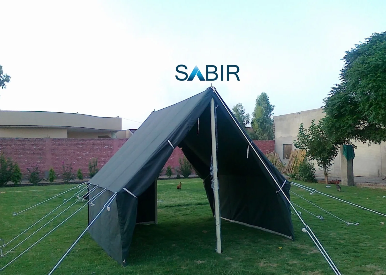 Heavy Duty Waterproof Canvas Insulated Green Tent Ridge Style Small One Man Tent Outdoor Two Men Half Shelter Canvas Tarp Tent