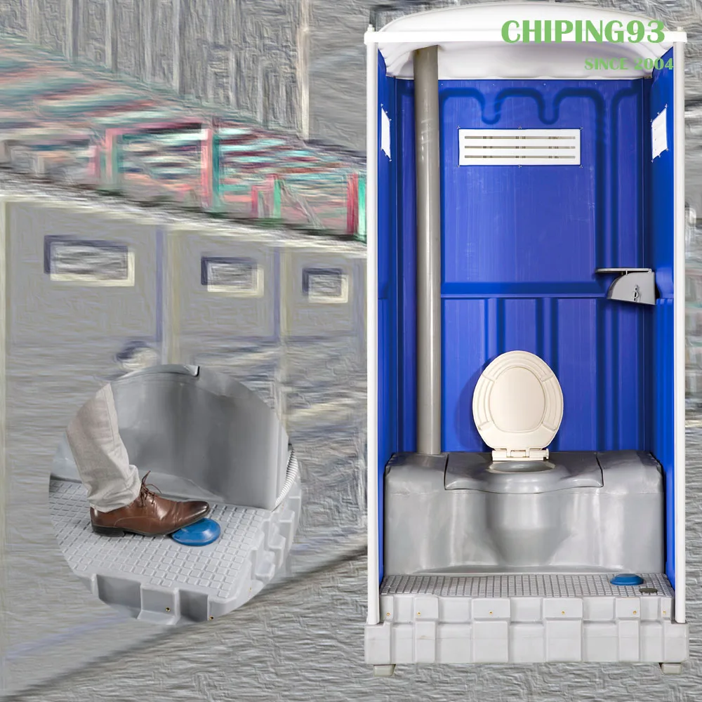 Portable mobile toilet outdoor construction forklift
