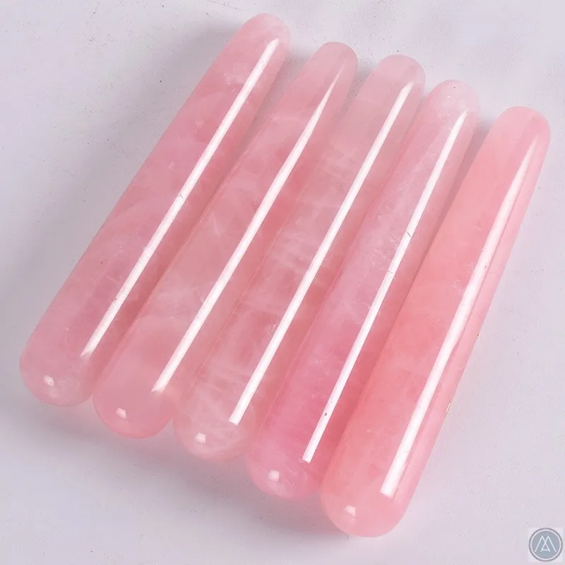 Новинка 2023 г. самая мощная лечебная палочка из розового кварца для гладкого массажа эмоционального лечения и медитации