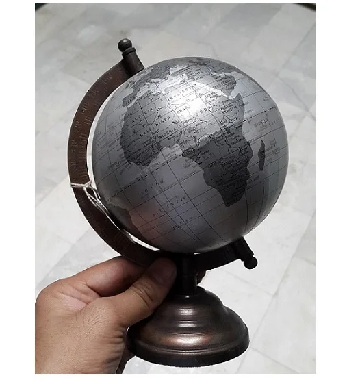 New Vintage World Globe With Stand Classic Design Rotating Earth Globe High Quality Desktop Metal Globe With Stand