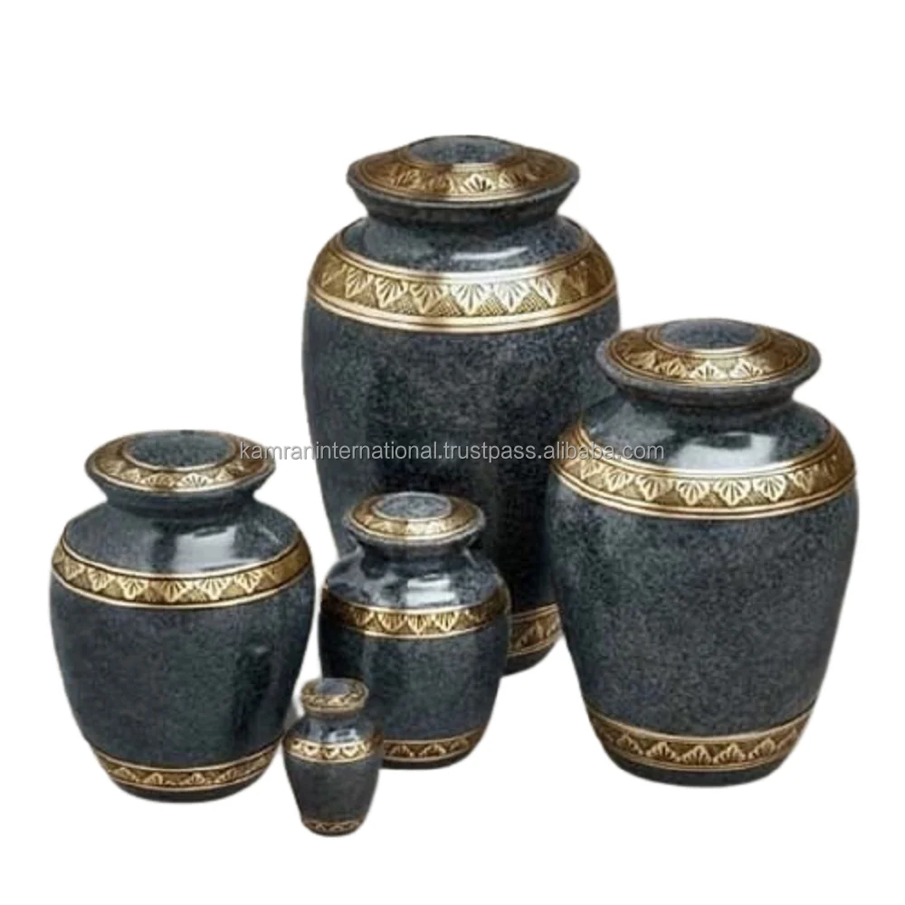 Antique Cremation Urns For Ashes & Red Bag Unique Design Cremation Urns Solid Cremation Urns