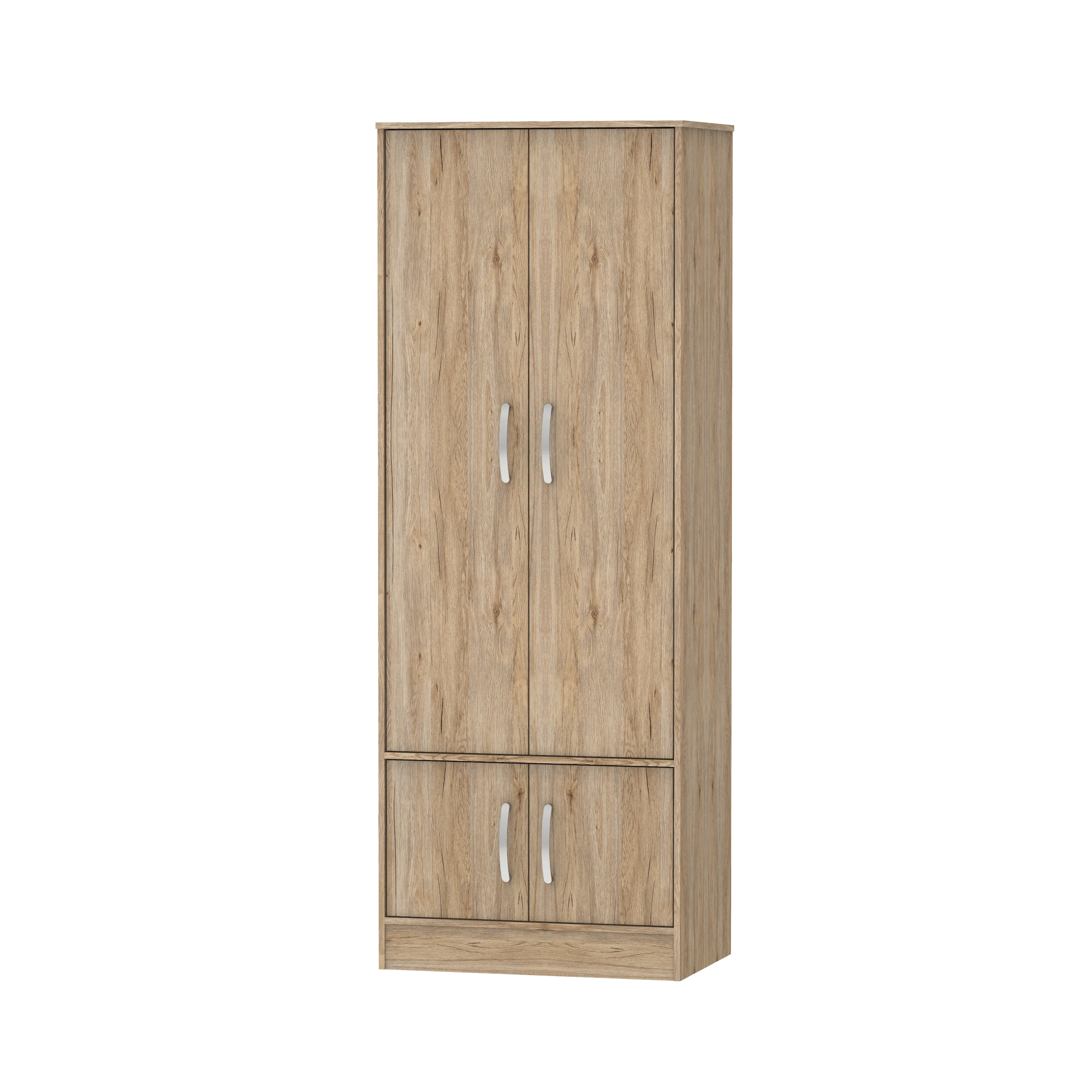 4 Door Closet Wardrobe Home Stay Apartment Use Wardrobe Clothes Simple Wood Wardrobe Cabinet Made in Malaysia 1230