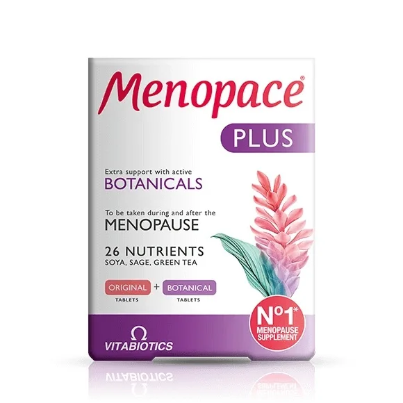 
Vitabiotics Menopace Plus Botanicals 56 Tablets Menopace Plus Botanicals by Vitabiotics - Dual Pack (28+28) 
