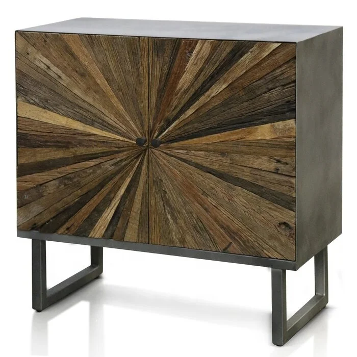 
Vintage Industrial Rustic Cabinet with Storage Indian Railway Sleeper Cabinets Sideboards Buffets Antique Curio Accent Cabinet 