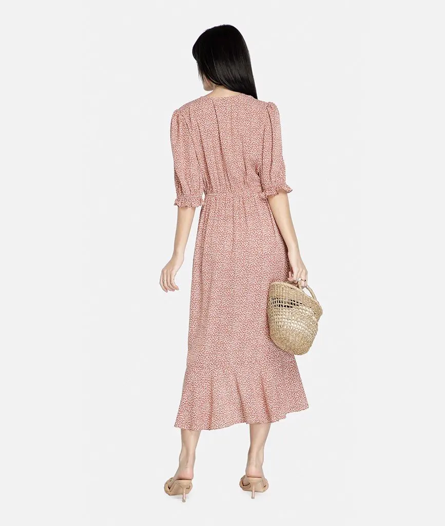 Latest summer fashion Irregular floral chiffon skirt with straps split cute flower printed summer woman dresses Made in Vietnam