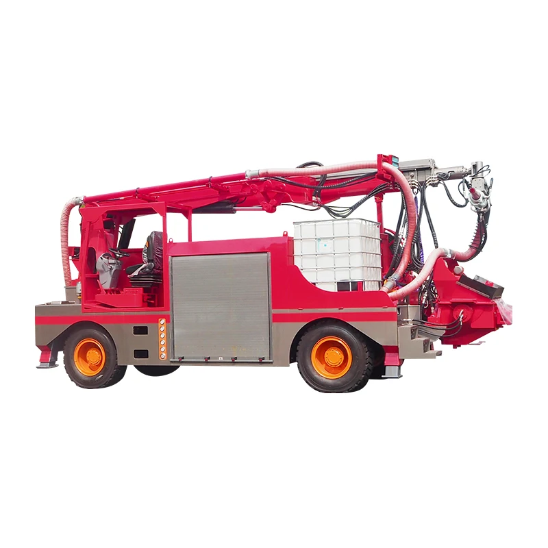 China portable robot arm wet concrete shotcrete spraying machine for underground engineering