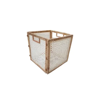 Folding Cube Basket-  Natural Rattan Square Basket - HJ RB037 REco friendly Home Decorative Storage Basket - OEM, ODM -HJ RB037