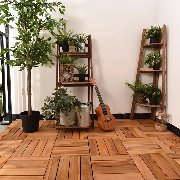 
Cheap price interlocking wooden flooring tiles, natural solid fir wood deck tiles for pavers 