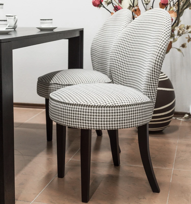 Wholesale accent dining chair modern black and white for kitchen restaurant hotel