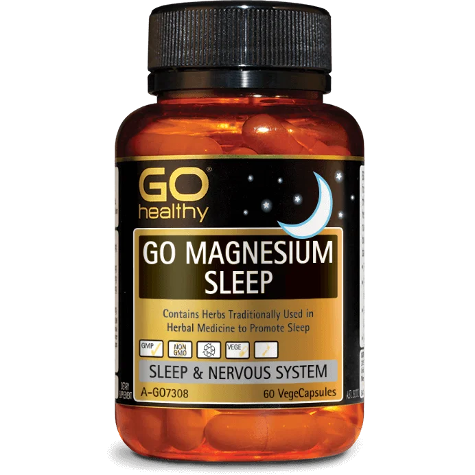 
GO Healthy MAGNESIUM SLEEP - 60 VegeCapsules - Promote Sleep -Made in New Zealand 